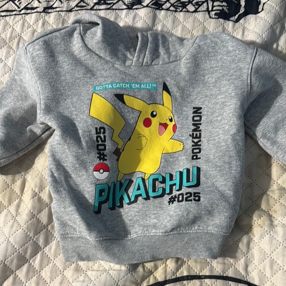 Gray Pikachu Sweatshirt and Pants Set - Picture 2 of 3